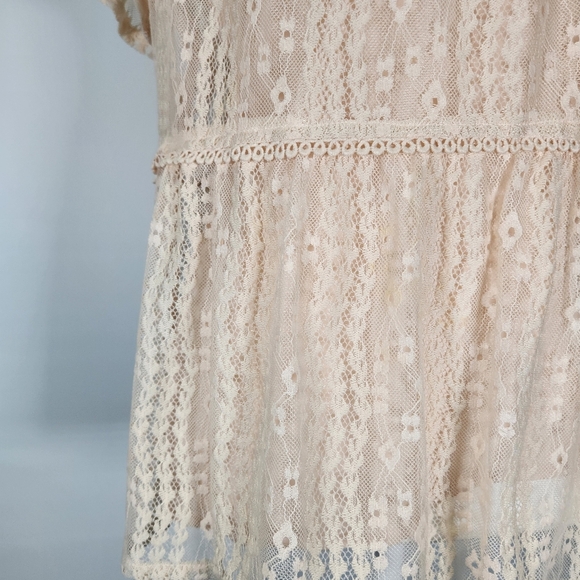 2 For 20 Blue Rain Lace Cream Top - Picture 3 of 7